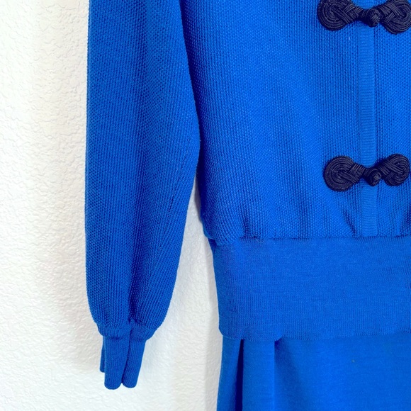 Ciao Vintage Wool Dress Royal Blue Sz 12 - Picture 6 of 8
